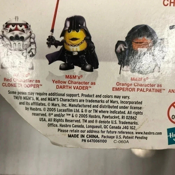 Hasbro M&Ms Star Wars Characters Chewbacca and Mace Windu Vintage Sealed in Pkg - Picture 4 of 8